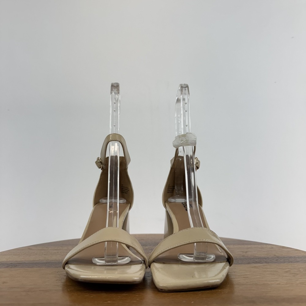 New NWOB Womens Abound Finn Beige Leather Ankle Strap Heel Sandals Size 7 M - Picture 4 of 10